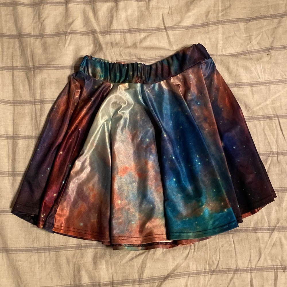 Galaxy print skirt